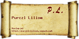 Purczl Liliom névjegykártya